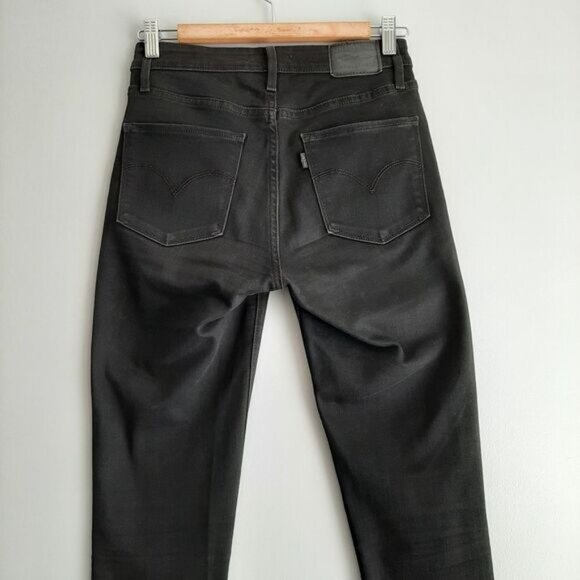 LEVI'S 721 High Rise Skinny Black Jeans Pants Neutral Sz 26 Flawed - Picture 11 of 16